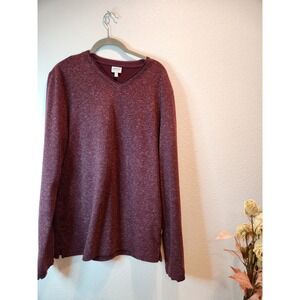 Armani Collezioni Burgundy Long Sleeve‎ Knit Sweater Top XL